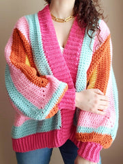 Pretty Cardigan Hexagon crochet pattern