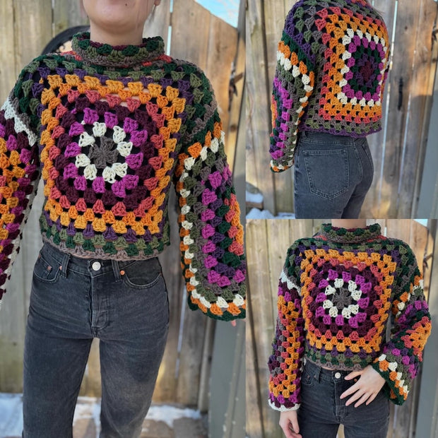 Crochet Granny Square Sweater Pattern
