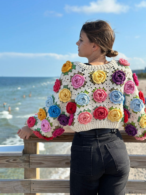 Rose sweater garden pattern