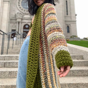 Hali long cardigan crochet pattern