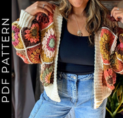 Cardigan Cleo's Flower Crochet Pattern