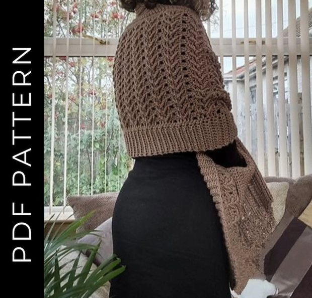 Crochet Pocket Shawl Pattern