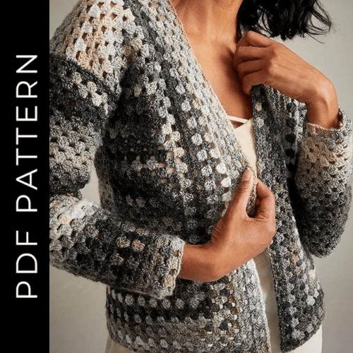 Granny Square Cardigan Crochet Pattern