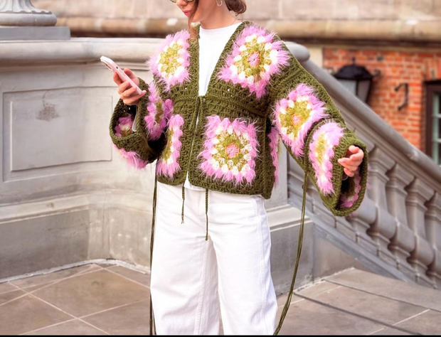 Granny Square Cardigan Crochet Pattern