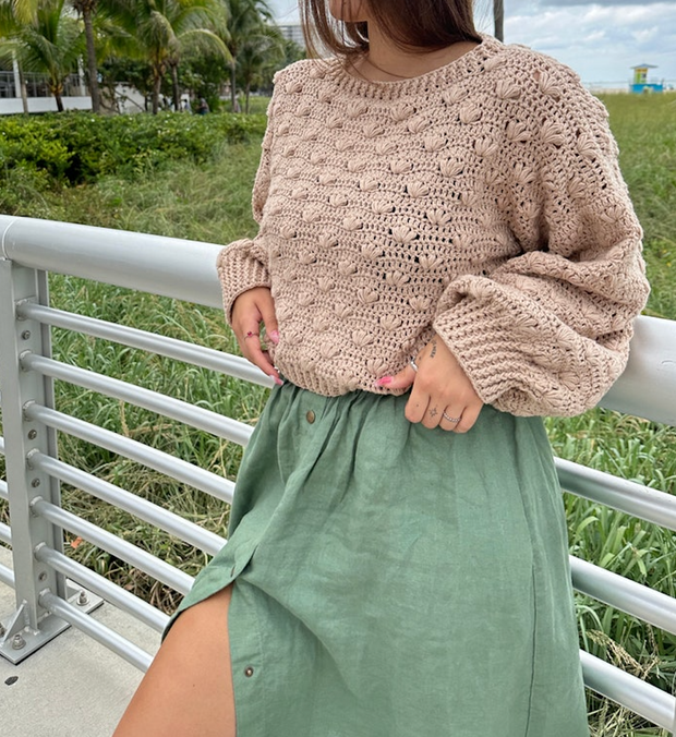 Whispering Puff Sweater Crochet Pattern