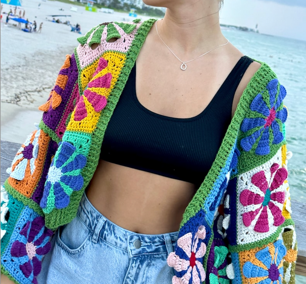 Granny square Lora Sweater crochet pattern