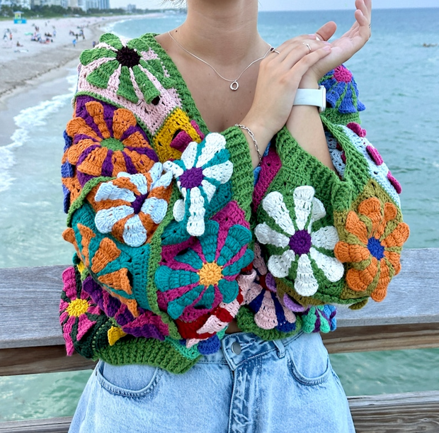 Granny square Lora Sweater crochet pattern