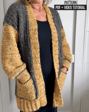 PAKI Cardigan crochet pattern - Video Tutorial Included