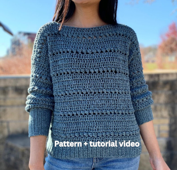 Kayb sweater crochet pattern video tutorial